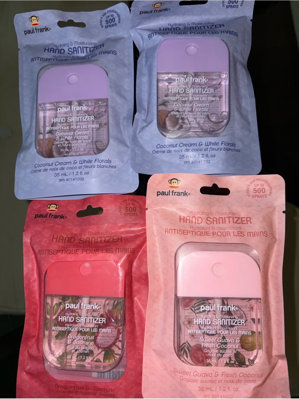 Paul Frank - set of four Hand Sanitizers